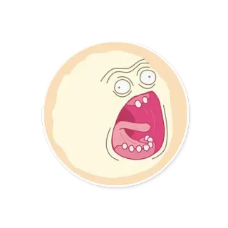 ☀️ Kartun, Berteriak, Wajah, Ekspresi, Animasi telegram sticker
