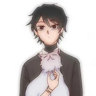 🐾 Anime, Personage, Kat, Kunst, Digitale kunst, Persoon whatsapp sticker