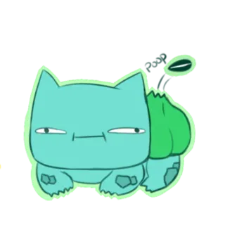 🌚 Bulbasaur Pokemon pokemon, bulbasaur, character, cartoon, video game, cute telegram sticker
