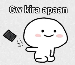 🌷 Gw kira apaan การ์ตูน, อารมณ์, อินโดนีเซีย, ข้อความ telegram sticker