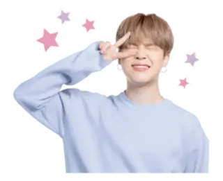 🧏‍♂ Jimin kpop, jimin, bangtan, bts, signe de paix, chanteur, idole telegram sticker