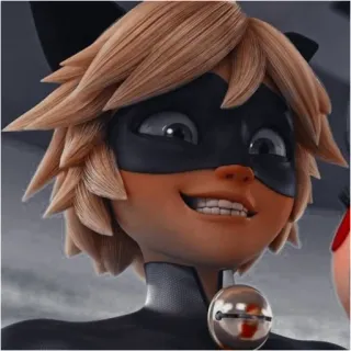 😁 Cat Noir Miraculous: Tales of Ladybug & Cat Noir 动漫, 猫, 英雄, 卡通, 瓢虫雷迪 whatsapp sticker