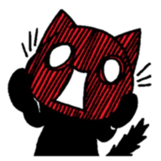 😱 cat, cartoon, animal, funny, comic, abstract telegram sticker