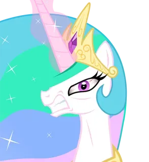 😡 Princess Celestia My Little Pony единорог, принцесса, Селестия, My Little Pony, мультфильм, лошадь telegram sticker
