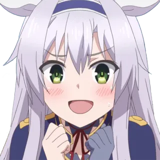 😮 Anime, Ragazza, Carino, Felice, Cartone animato whatsapp sticker