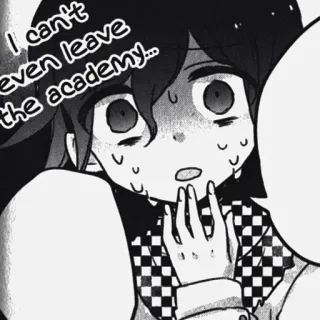 🏁 Kokichi Oma Danganronpa V3: Killing Harmony I can't even leave the academy... Anime, Manga, Kokichi Oma, Danganronpa, Angst, Gefangen, Akademie whatsapp sticker