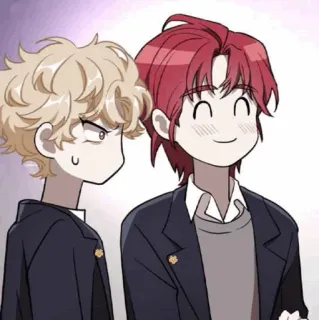 🌑 anime, characters, friendship, cartoon, smiling, illustration telegram sticker
