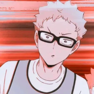 🍤 Kei Tsukishima Haikyu!! Anime, Karakter, Tsukishima, Haikyuu, Kei Tsukishima telegram sticker