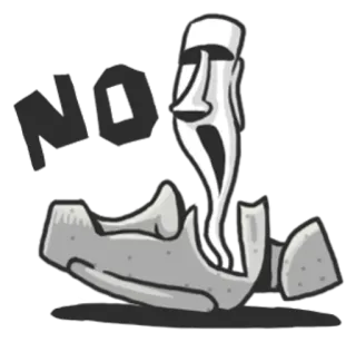 🐷 NO Nee, Afwijzing, Weigering, Ontkenning, Negatief whatsapp sticker