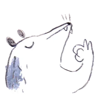 👌 Opos, OK, Gest, Zwierzę, Naklejka telegram sticker