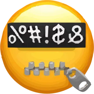 🤬 %*#!$@& zensiert, beleidigend, emoji, Schimpfwörter whatsapp sticker