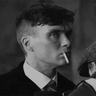 🚬 Thomas Shelby Peaky Blinders peaky blinders, thomas shelby, cigarette, cillian murphy, gangster, smoking telegram sticker