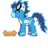 🍔 poni, biru, seni piksel, kacamata, awan whatsapp sticker