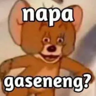🤨 Jerry Mouse Tom and Jerry napa gaseneng? telegram sticker