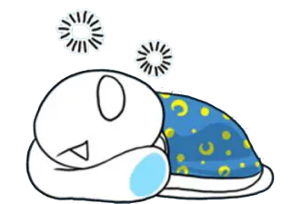 😴 sommeil, dessin animé, mignon, lune, personnage, dormir whatsapp sticker