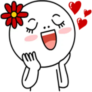 ☺️ การ์ตูน, สติกเกอร์, ดอกไม้, มีความสุข, ภาพประกอบ telegram sticker