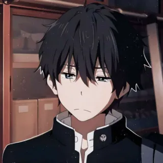 🕊 Anime, Chłopak, Mundur szkolny, Czarne włosy telegram sticker