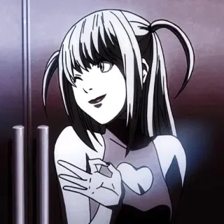🧦 Misa Amane Death Note Anime, Mädchen, Süß, Zwinkern, Manga telegram sticker