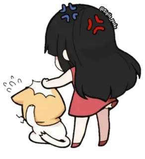 😠 enfadado, molesto, dibujos animados, ilustración, personaje telegram sticker