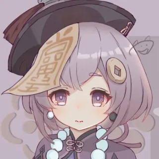 🍇 Qiqi Genshin Impact anime, video game, qiqi, genshin impact, fofo, personagem, garota telegram sticker