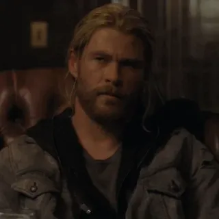 ⚡️ Thor Thor, Marvel, Superheld, Chris Hemsworth, blond, Bart, Avengers telegram sticker