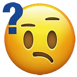 ✨ Émoji, Question, Confus, Réflexion, Expression telegram sticker