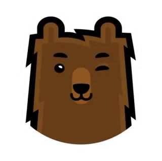 😉 ours, animal, dessin animé, mignon, mascotte, faune whatsapp sticker