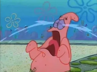 🌟 Patrick Star SpongeBob SquarePants Patrick Stella, Spongebob, piangere, triste, cartone animato telegram sticker