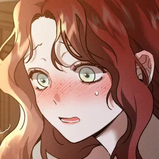 ♠️ Anime, Ragazza, Donna, Cartone animato, Rossa, Rossore telegram sticker