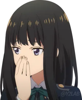 🤭 Anime, Garota, Cobrindo a boca telegram sticker