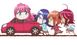 🚗 Anime, Chibi, Hoạt hình, Xe hơi, Dễ thương telegram sticker
