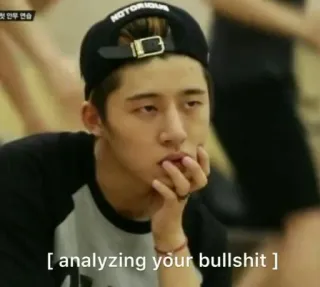 ✨ analyzing your bullshit Мем, Смешно, Сарказм, Анализ, Бред telegram sticker