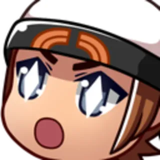 😍 Anime, Personaggio, Primo piano, Espressione, Sorpreso, Cartone animato telegram sticker