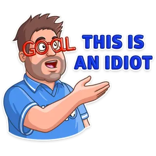 🤓 THIS IS
AN IDIOT dessin animé, lunettes, idiot, personnage, pointage telegram sticker