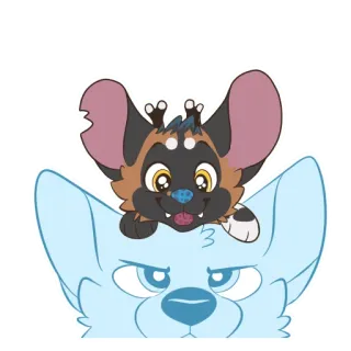😁 chien, chiot, dessin animé, animal, mignon whatsapp sticker