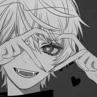 🫶 Anime, Menino, Coração, Amor, Fofo, Vampiro telegram sticker