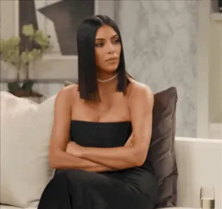 ✨ Kim Kardashian Keeping Up with the Kardashians celebrità, reality show, programma tv, kardashian, annoiato, espressione, kim kardashian telegram sticker