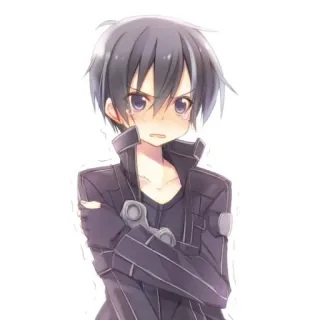 🤗 Kirito Sword Art Online anime, character, boy, sword art online, kirito telegram sticker