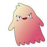 👻 Cartone animato, Carino, Fantasma, Amichevole, Illustrazione telegram sticker