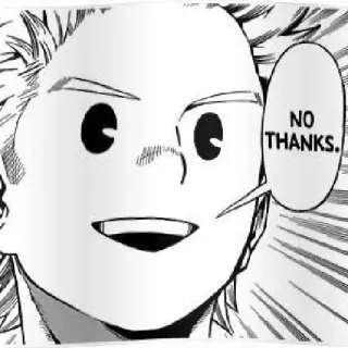 🙅‍♂ NO THANKS. Anime, Manga, No grazie, Espressione telegram sticker