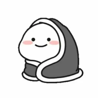 🥶 süß, Blob, Decke, kawaii, Cartoon telegram sticker