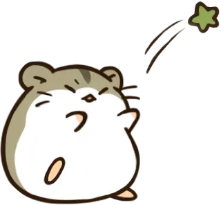 ⭐ hamster, cute, kawaii, animal, star telegram sticker