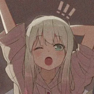 ✨ アニメ, 漫画, 女の子, 可愛い, 眠い, かわいい telegram sticker