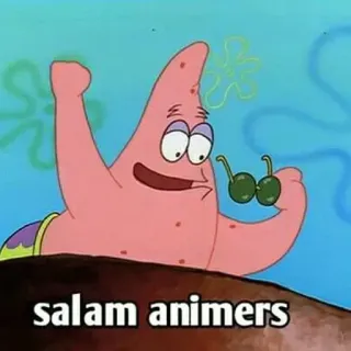 😁 Patrick Star Spongebob Squarepants salam animers patrick, spongebob, cartone animato, stella, divertente telegram sticker