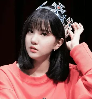 👑 mulher, coroa, kpop, idol, pessoa, retrato telegram sticker
