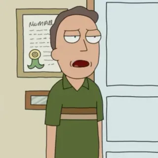 🧿 Jerry Smith Rick and Morty Rick and Morty, Animasi dewasa, Jerry Smith, Kartun, Humor telegram sticker