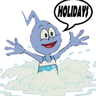 ⛱ HOLIDAYS cartoon, holiday, water, fun, happy whatsapp sticker