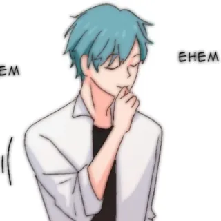 🎧 EHEM Anime, Mangá, Manhwa, Ehem, Personagem whatsapp sticker