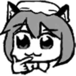 🤔 Anime, Manga, Pop Team Epic, Lindo, Pensando, Meme whatsapp sticker
