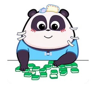 🐼 Panda, Lindo, Dibujos animados, Personaje whatsapp sticker